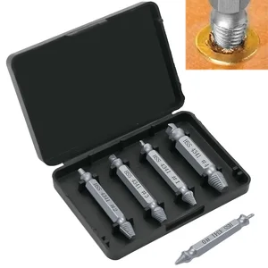 Набор сверл для извлечения поврежденных винтов, комплект направляющих для быстрого и легкого удаления сломанных винтов, 5 шт.