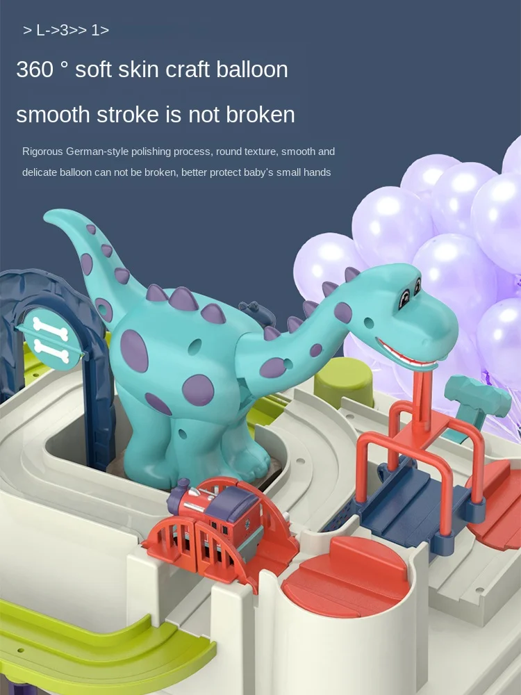 

New Type Logical High way Car Toys DINOSAUR ADVENTURE DIY Magical Road Set Make the Car Through Assembly Model Toy Gifts