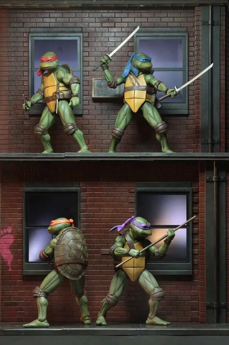 Hasbro 4 шт./лот NECA Черепашки Ниндзя TMNT SDCC Ограниченная серия " Коллекция подарочных гаражных комплектов