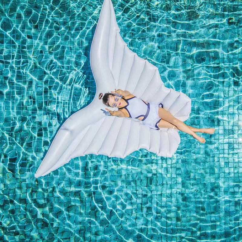 

Large Size 250x180cm Angel Wings Inflatable Pool Floating Air Mattress Lazy Water Party Toy Butterfly Swimming Raft Piscina