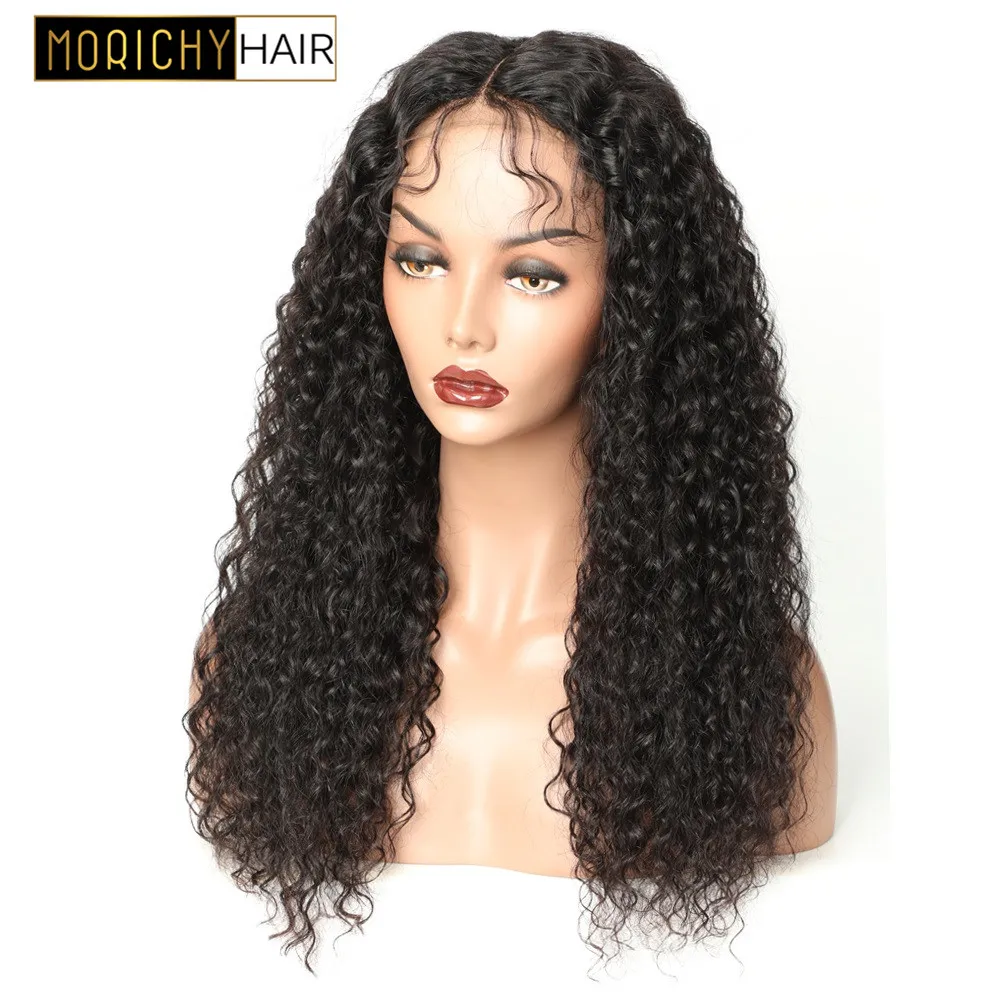 

Morichy Kinky Curly Human Hair Wig 4×4 Lace Closure Wig Brazilian T Part 13x4x1 Lace Front Wigs For Black Women 150% Density Wig