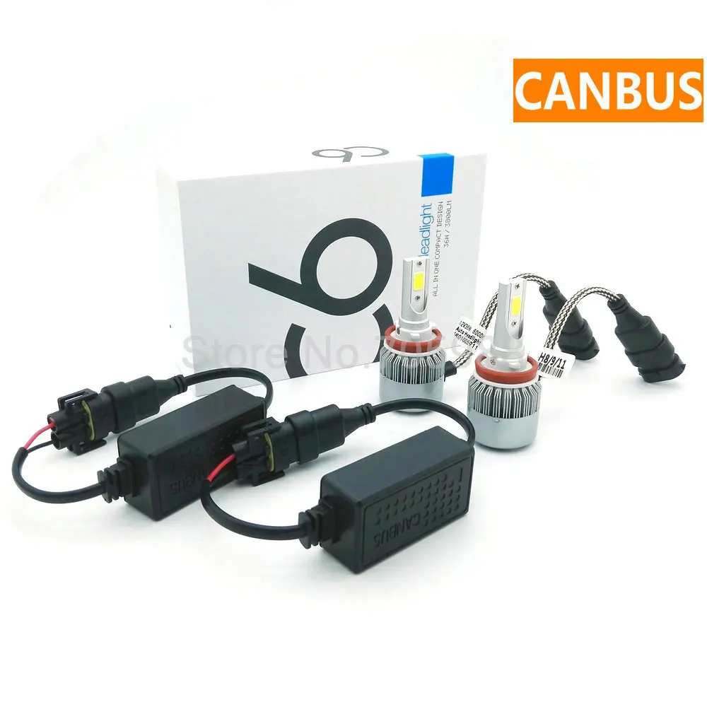 

Canbus ERROR FREE H4 LED Headlight Kit H7 12V DC high power led headlamp H8 H11 bulbs 72W 7600LM H3 HB3 HB4 9007