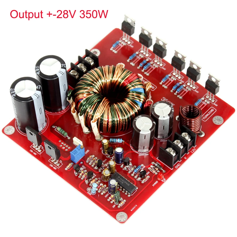 

DC12V booster board (350W-500W) can convert single 12V input into dual +-30 to 40V can make LM3886 TDA7294 TDA7293 used in cars