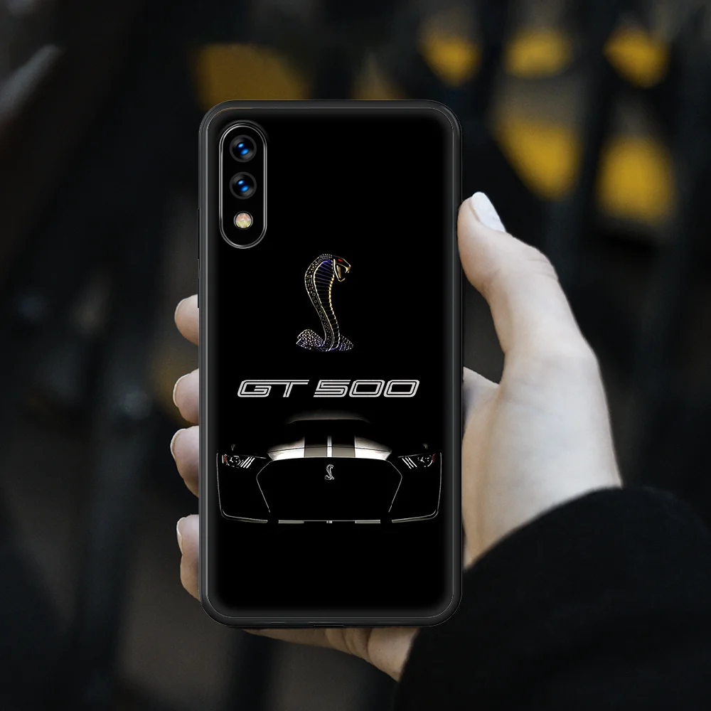 

Car Shelby GT500 Supercar Phone Case hull For huawei honor play 6 7 8 9 10 view 20 A X i pro lite black cell cover silicone