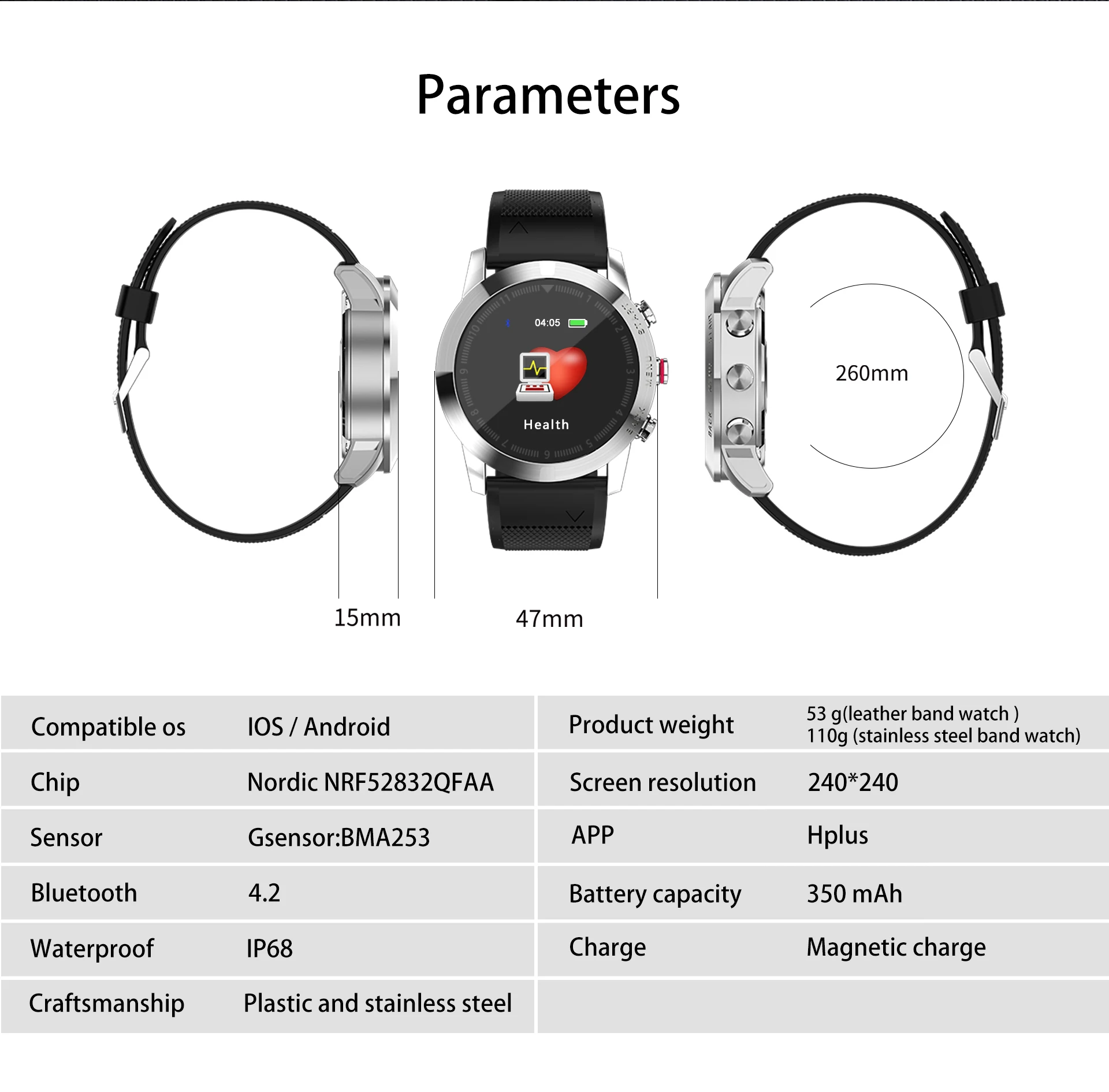 Умные часы S10 с Bluetooth и функцией вызова, мужские стальные IP68 часы с напоминанием о сердечном ритме, компасы, спортивные Смарт-часы для Ios, Iphone, huawei, xiaomi, samsung