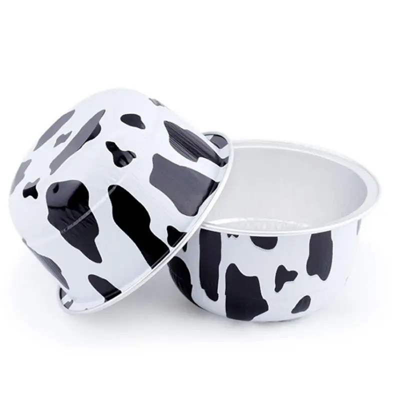 20pcs Cake Cup Lids Cow Grain Aluminum Foil Durable Dessert Pudding for Home Baking Kitchen Accessories | Дом и сад