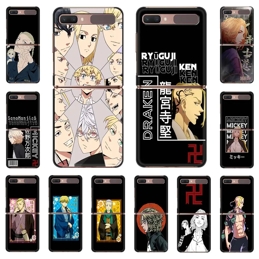 

Tokyo Revengers Anime Manjiro Sano Phone Case for Samsung Z Flip Hard Smart Casing Fundas for Galaxy Z Flip 5G Black Cover Coque