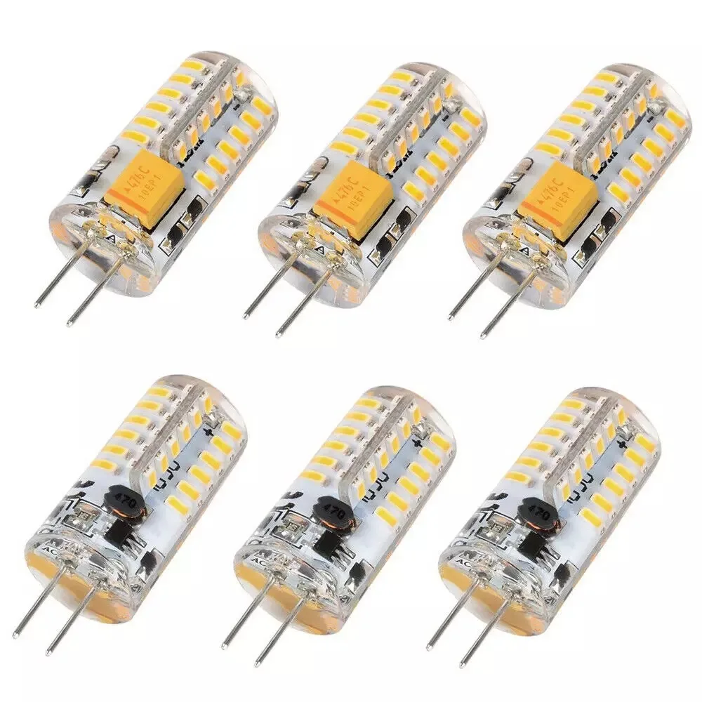 Светодиодная лампа G4 2 Вт 3 5 9 10 12 15 AC/DC12V/AC220V 3014SMD силиконовая теплый белый/белый l