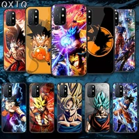 qxtq ball gokus dragons tempered glass mobile phone bag case cover for oneplus oppo realme find x2 3 6 7 8 9 t pro nord gt neo