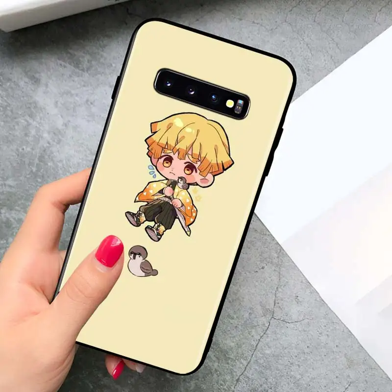 

Anime Demon Slayer for Samsung Galaxy S21 Ultra Plus Note 20 10 9 8 S10 S9 S8 S7 S6 Edge Plus Black Phone Case