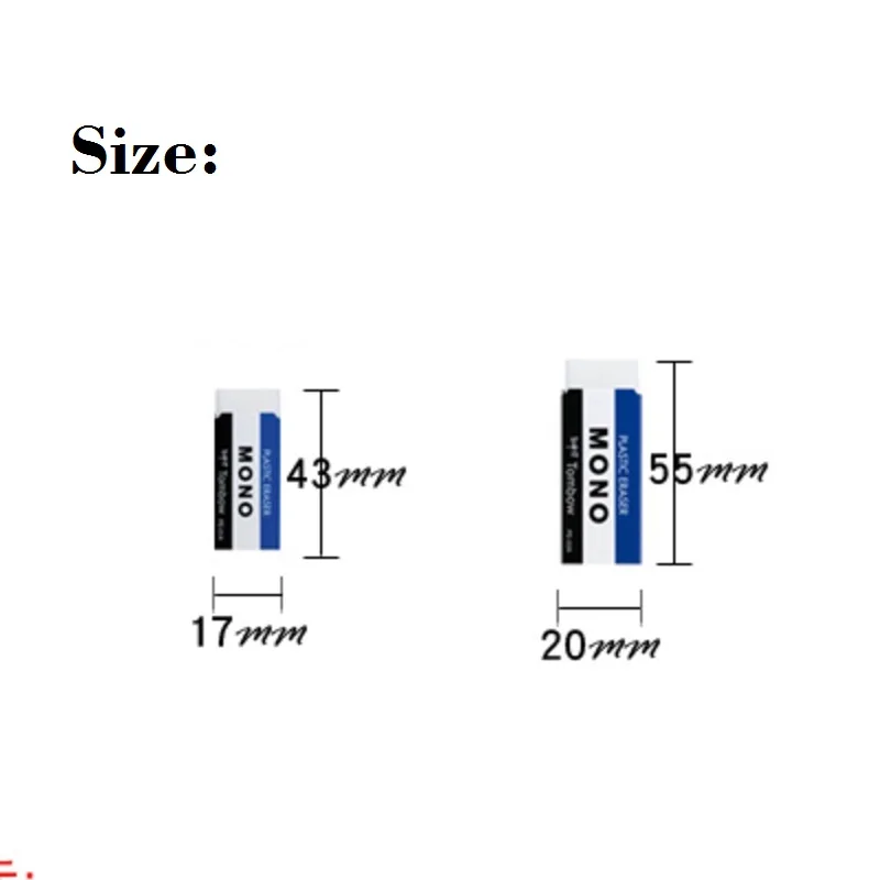 

2Pcs/Lot Plastic Eraser Soft PP Material Ultra-clean Draw Eraser