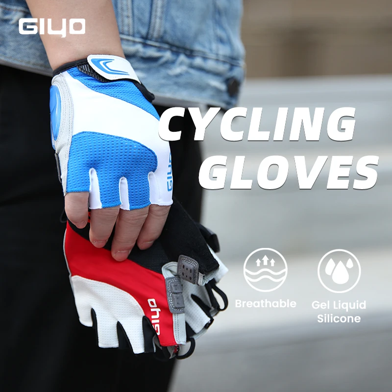 

Giyo Cycling Fingerless Gloves Bicycle Half Finger Gel Gloves Lycra Fabric Short Gloves Outdoor Equipment for MTB Road Bike