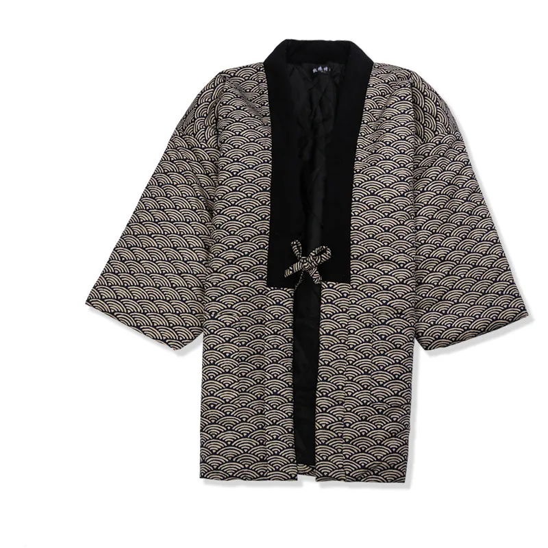 

2023 japanese style cotton kimono pyjamas robes men vintage yukata bathrobe cardigan pajamas sleepwear gown loose homewear