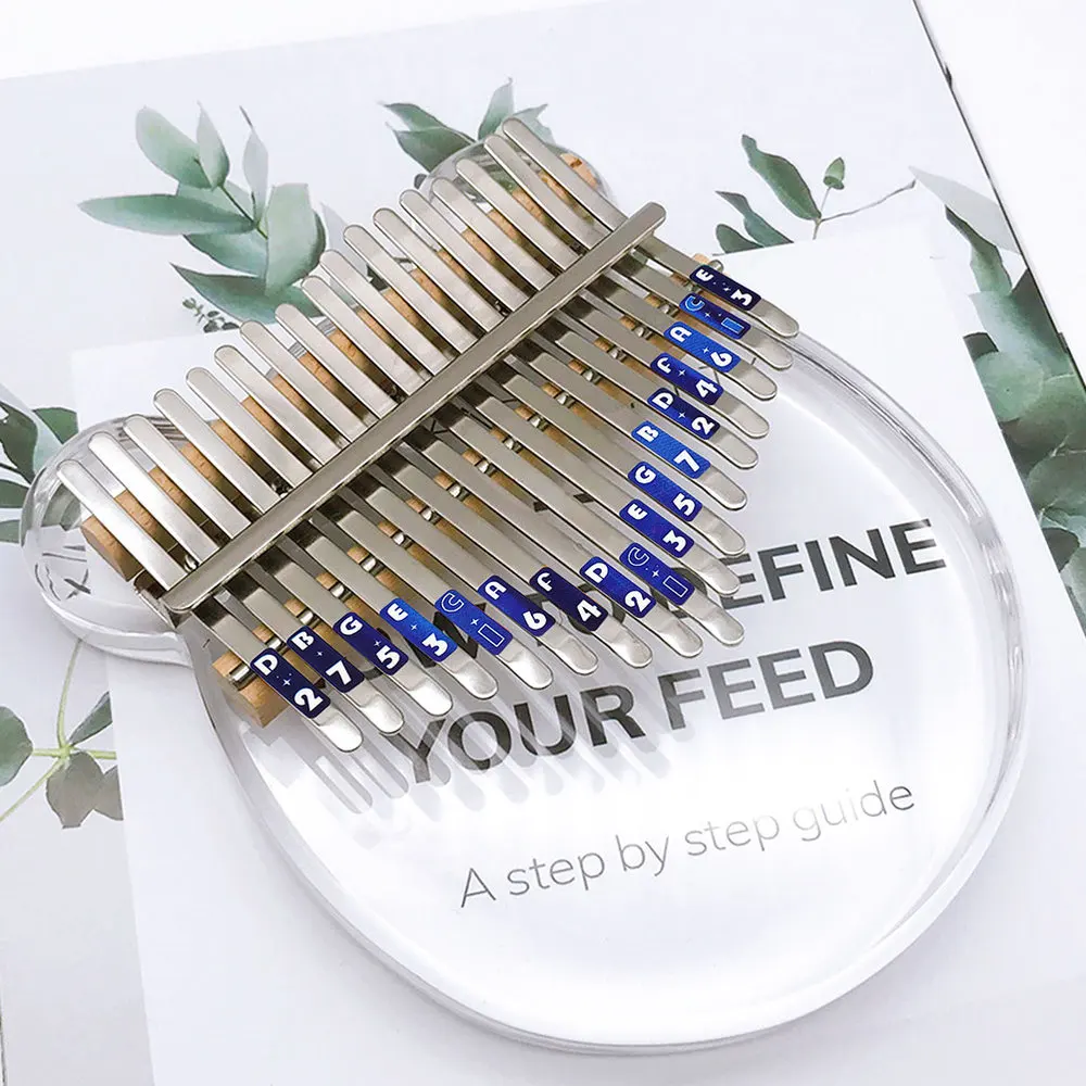 

1 Set Kalimba Stickers Thumb Piano Scale Stickers 17-tone Stickers for Starter