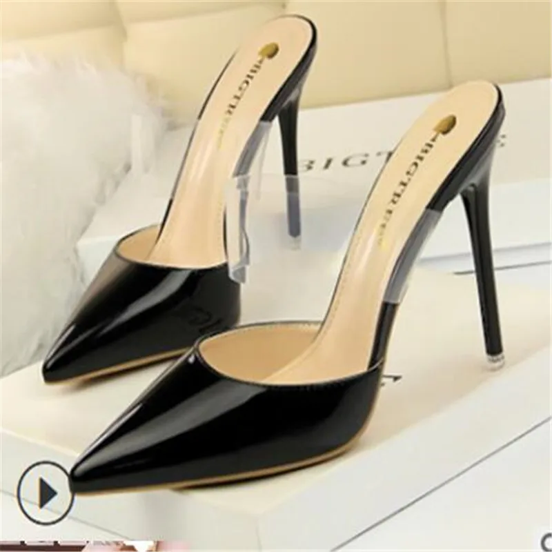 

Сандалии женские на высоком прозрачном каблуке, босоножки с острым носком, прозрачные туфли-лодочки, свадебные тапочки-желе