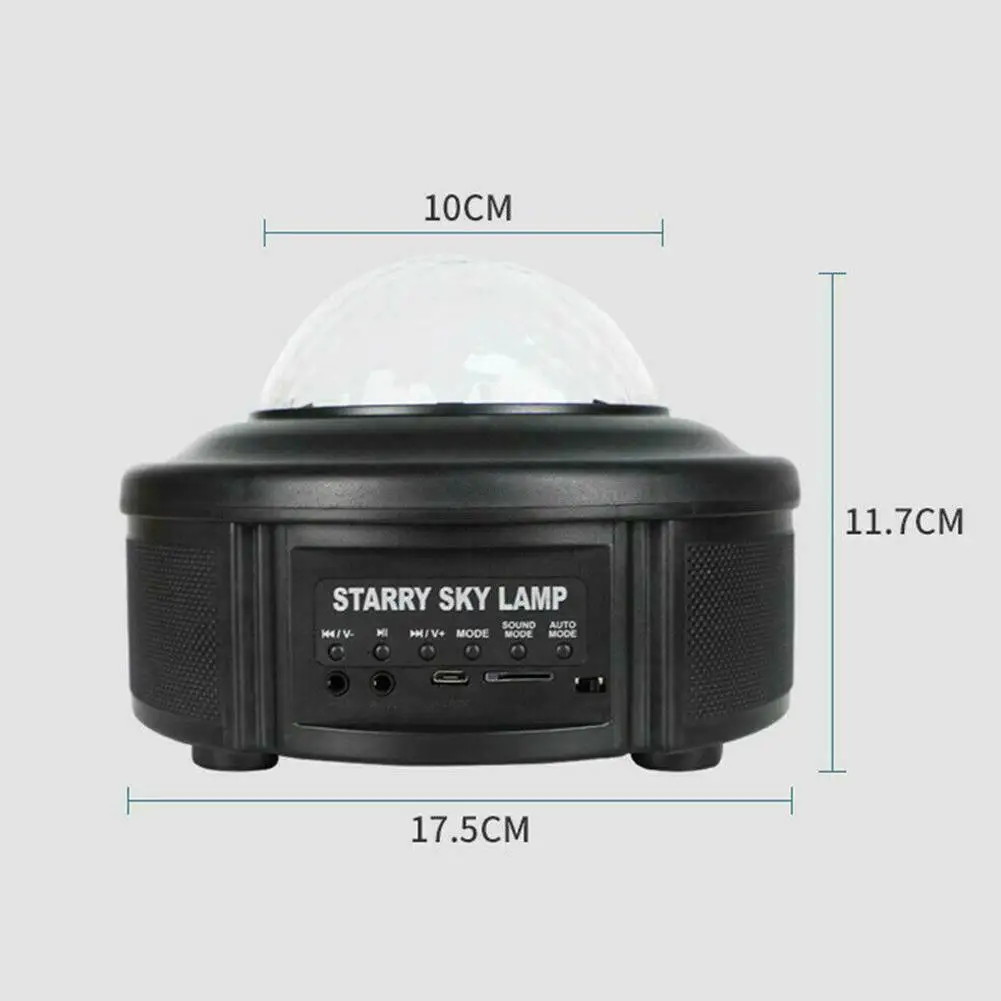 

Colorful Starry Sky Ocean Projector Night Light Remote Control Music Player Galaxy Projection Lamp With Bluetooth USB Charging