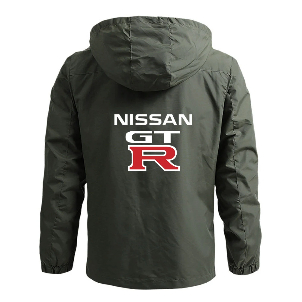

Autumn GTR Car Logo Mens Fashion Printing Zipper Sportwear Movement Fitness Windproof Coat England Style Jackets