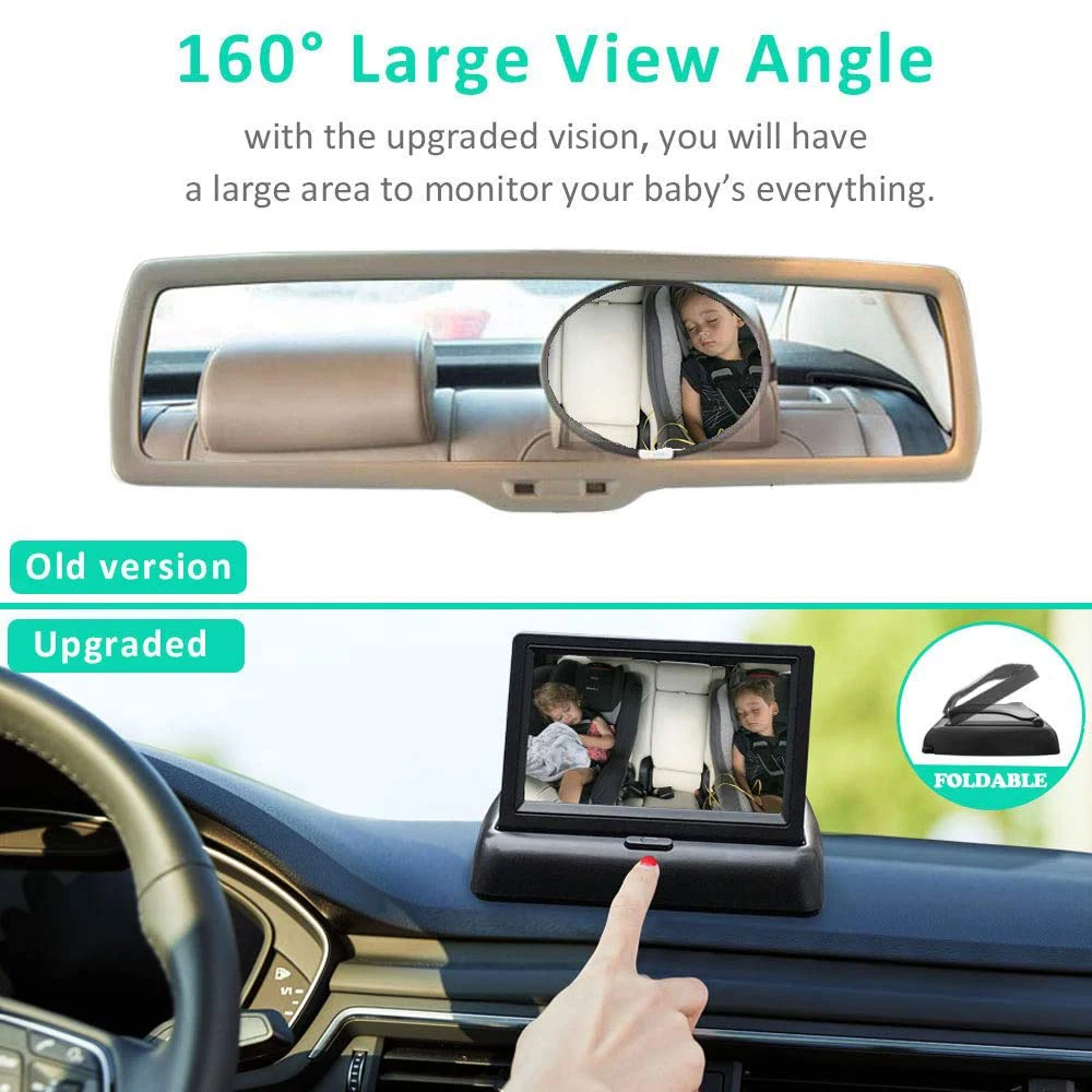 Детское автокресло вид сзади Камера 360 ° регулируемый детское автомобильное