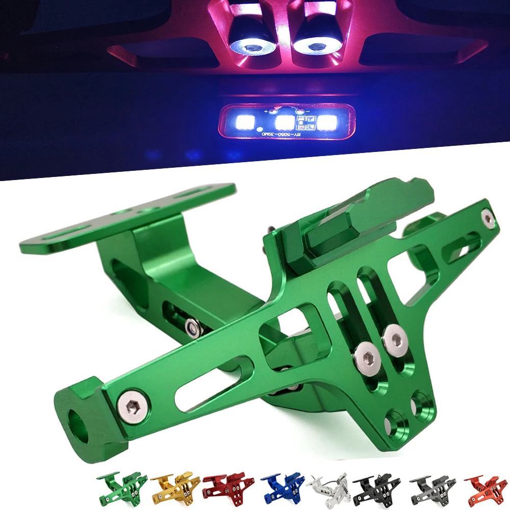 Горячий Мотоцикл держатель номерного знака регулируемый задний кронштейн