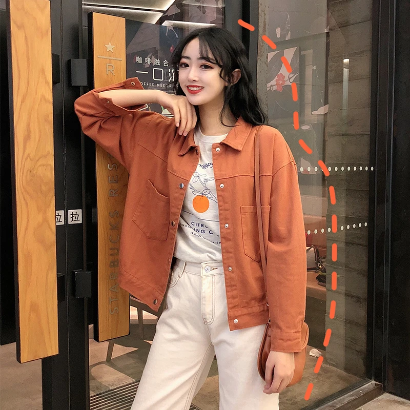 2019 новые рваные джинсы с заниженной линией плеч Для женщин Джинсовые куртки окна