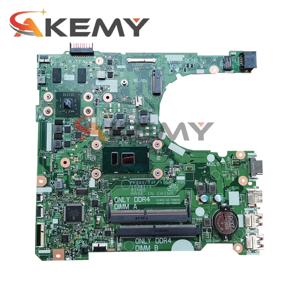 Akemy для DELL Inspiron 3568 материнская плата портативного компьютера с SR2ZV I7-7500u Процессор
