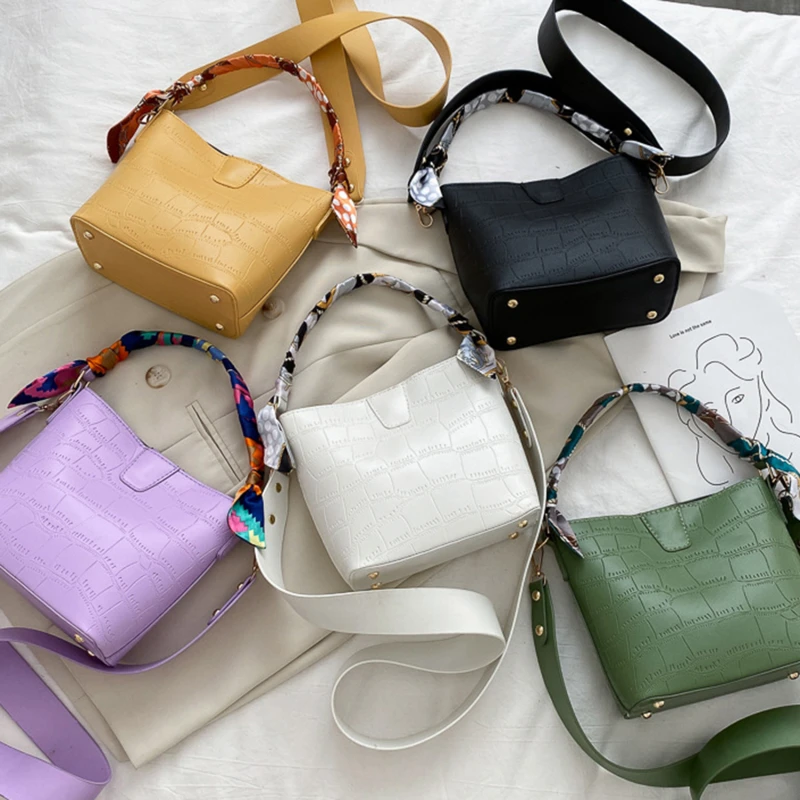 

PU Leather Crossbody Bags Simple Solid Color Summer Lady Shoulder Handbags Female Simple Totes for Women 2021 Trend