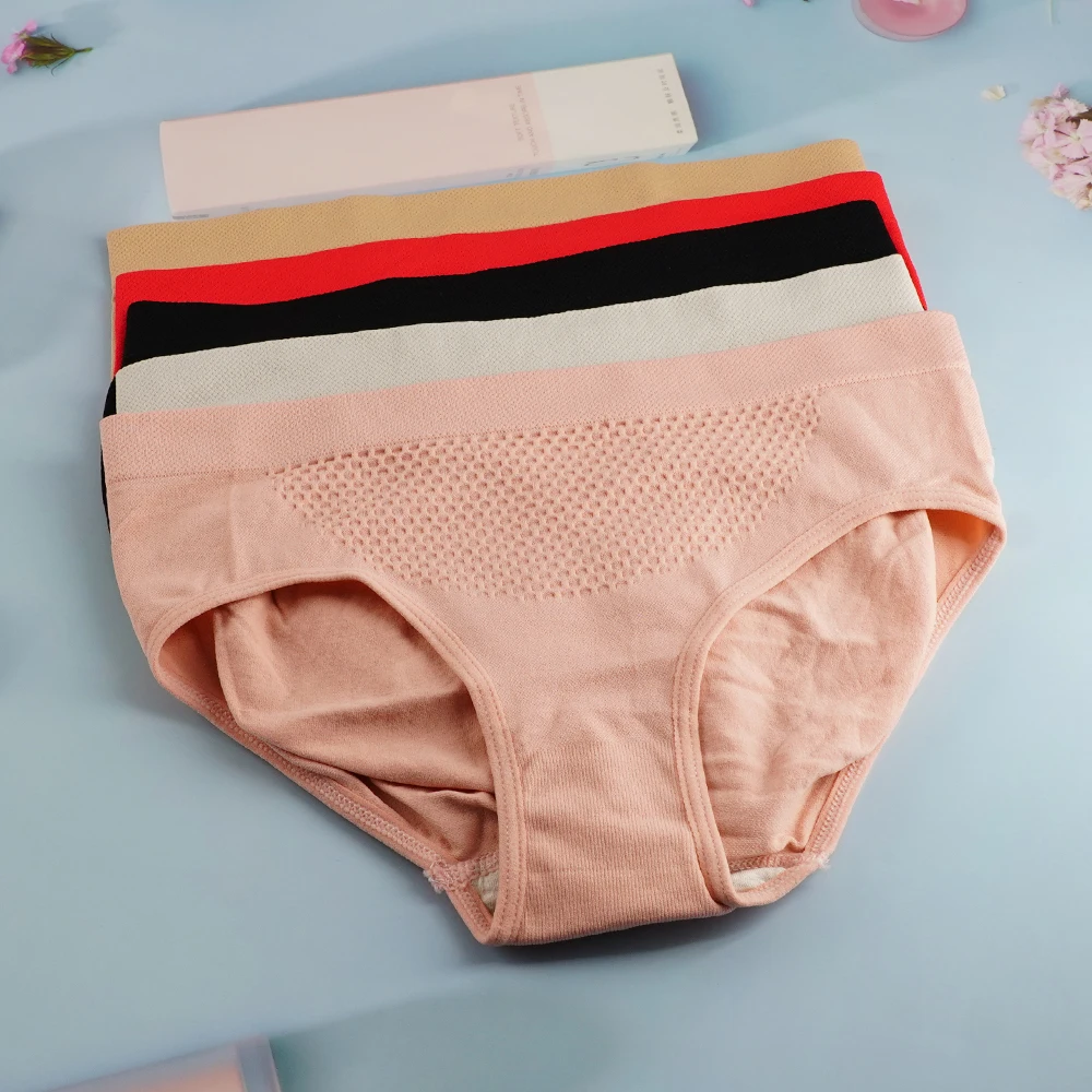 

Women Underpants Soft Pure Cotton Panties Girls Solid Color Briefs Striped Panty Sexy Lingerie Female Underwear Free Size Panty