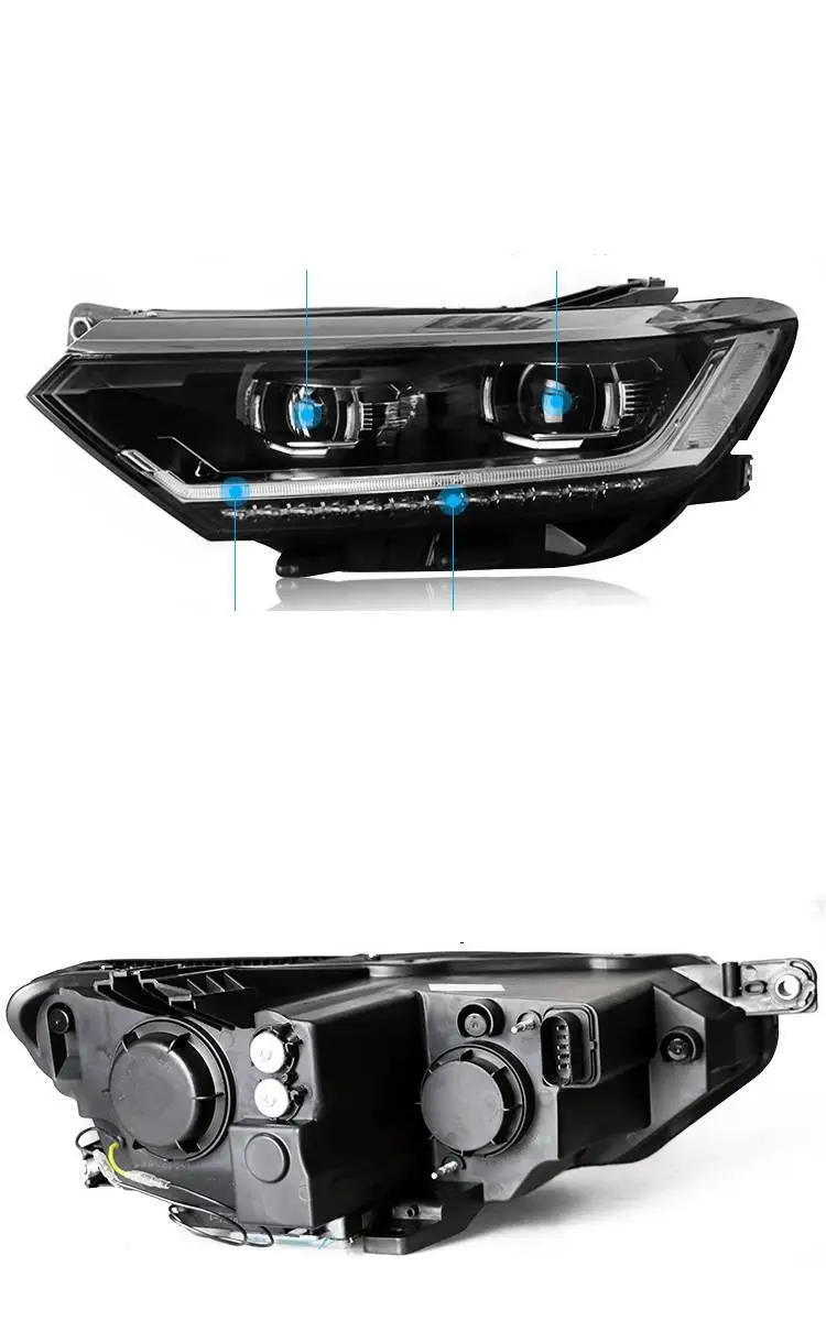 Автозапчасти Luces Led Para авто Drl аксессуары автомобильные лампы фары автомобильные фары в сборе 17 18 для Volkswagen Magotan