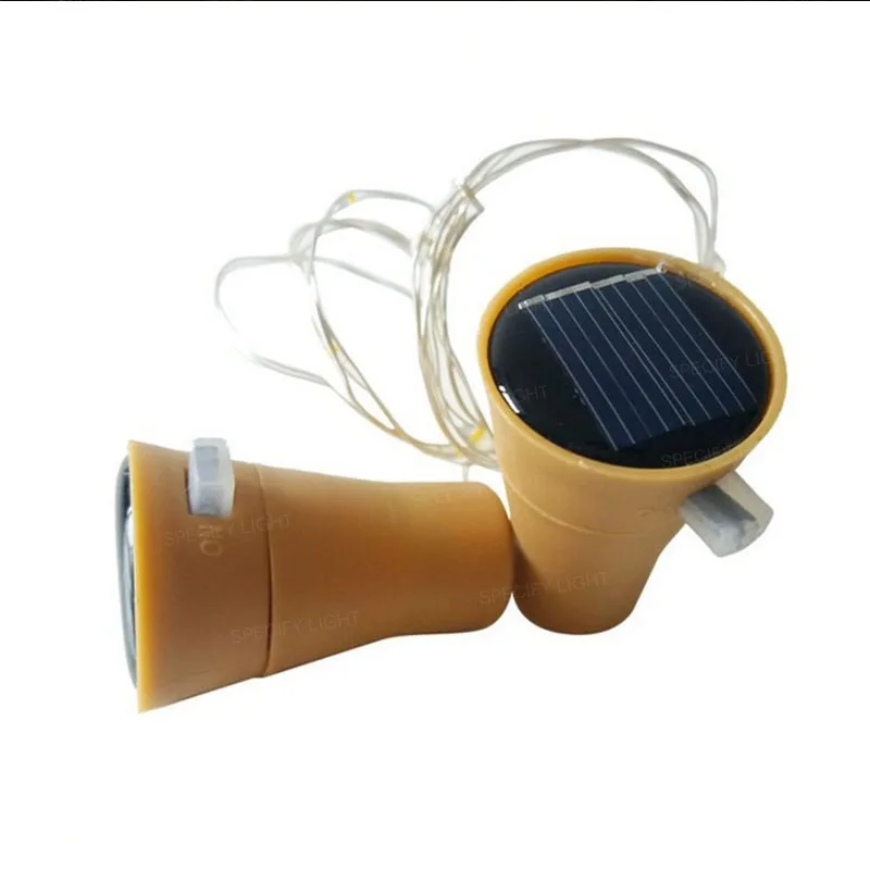 10 шт./лот светодиодный солнечный свет приведенный в действие винная бутылка