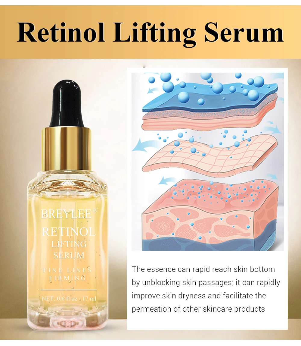 Breylee Retinol крем для лица крем от морщин набор для ухода за кожей с омолаживающим эффектом Сыворотка для лица крем для глаз удаляет мелкую линию морщин затягивает увлажнение