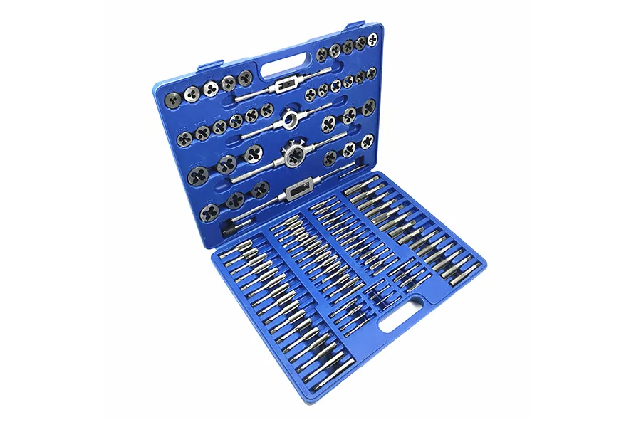 110 шт./компл. Tap& Die Toolkit M3-M12 M6-M20 резьбовой метрический гаечный ключ, конические краны, штепсельные краны, t-образный кран с ручкой гаечного ключа