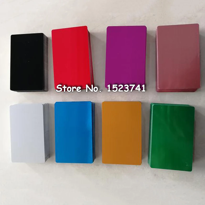 100 шт. заготовки для визитных карточек из алюминиевого сплава с лазерной