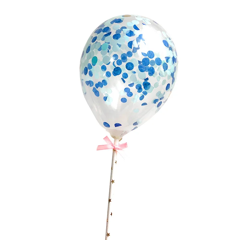 

2pcs 5 inches balloon Party birthday cake plugin Confectionery balloon ornament Belt supporting rod Holiday Decorations