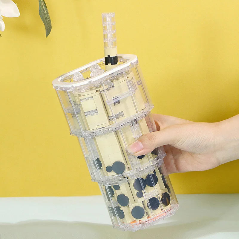 Игрушечная молочная чашка модель напитка с жемчугом строительные блоки