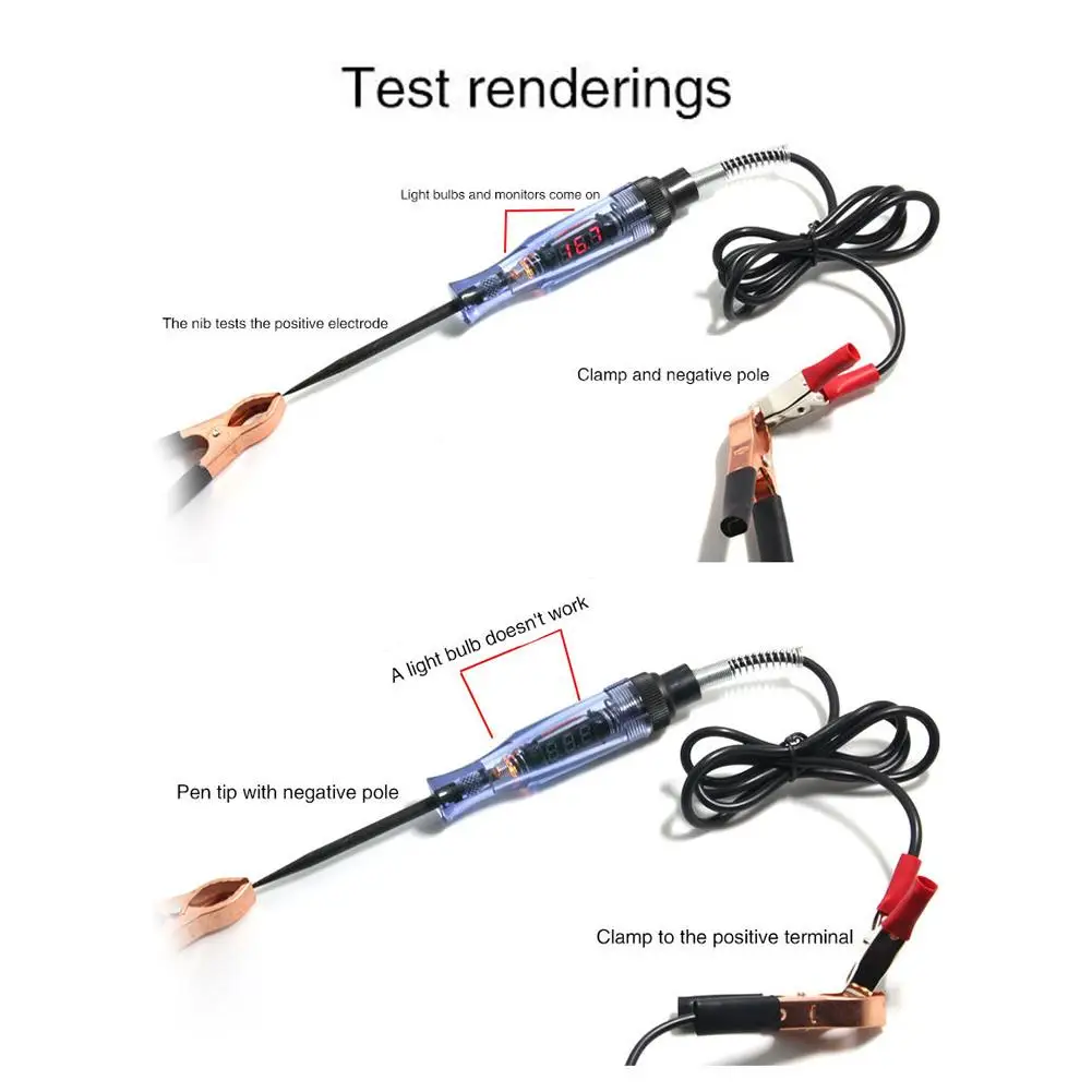 Электронный тестер er 3 24 В цифровой дисплей автомобильный Вольтметр постоянного