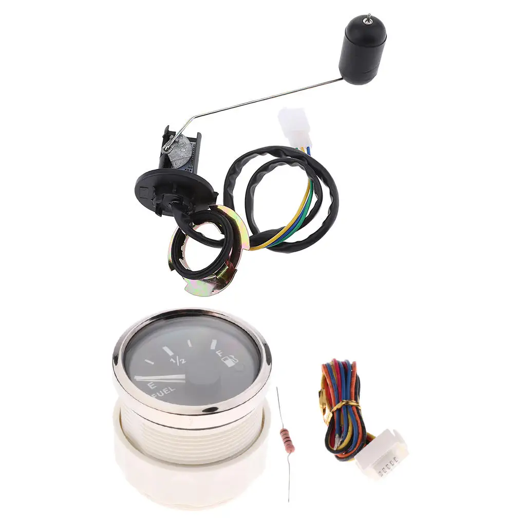 

Adjustable Fuel Level Sender Sending Unit + Fuel Level Gauge Meter for Boat