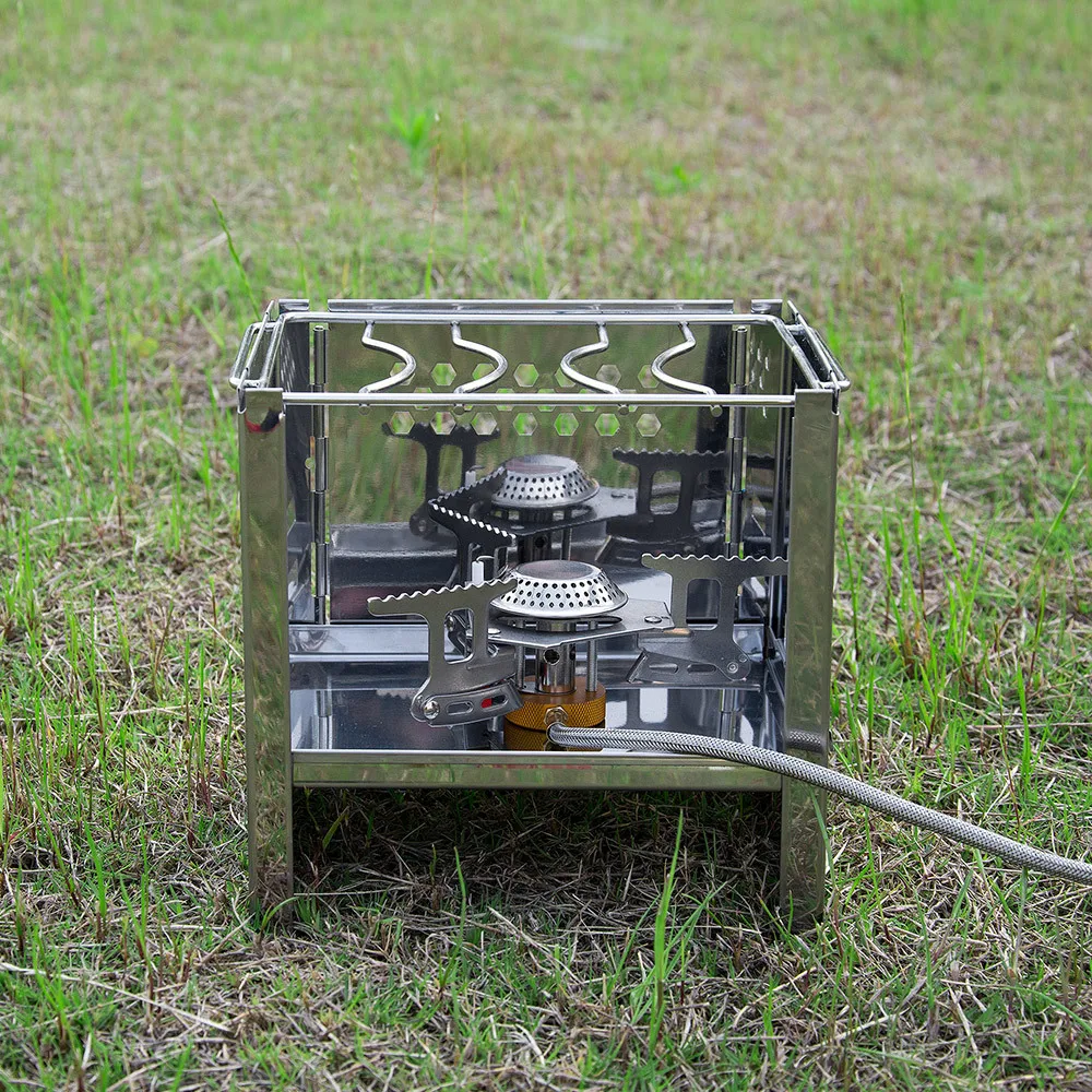

Outdoor Multi-fuel Furnace Camping Stove Portable Stainless Steel Folding Barbecue Grill Practical Portable Heating Stove