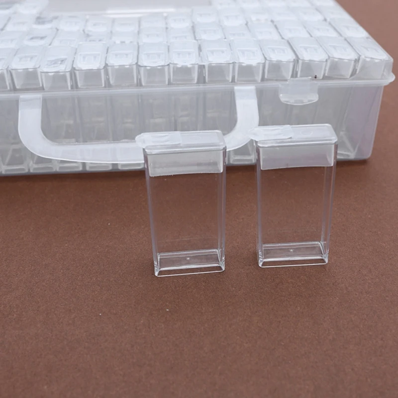 Новые 64 сетки большие отдельные алмазные вышивальные коробки разделители