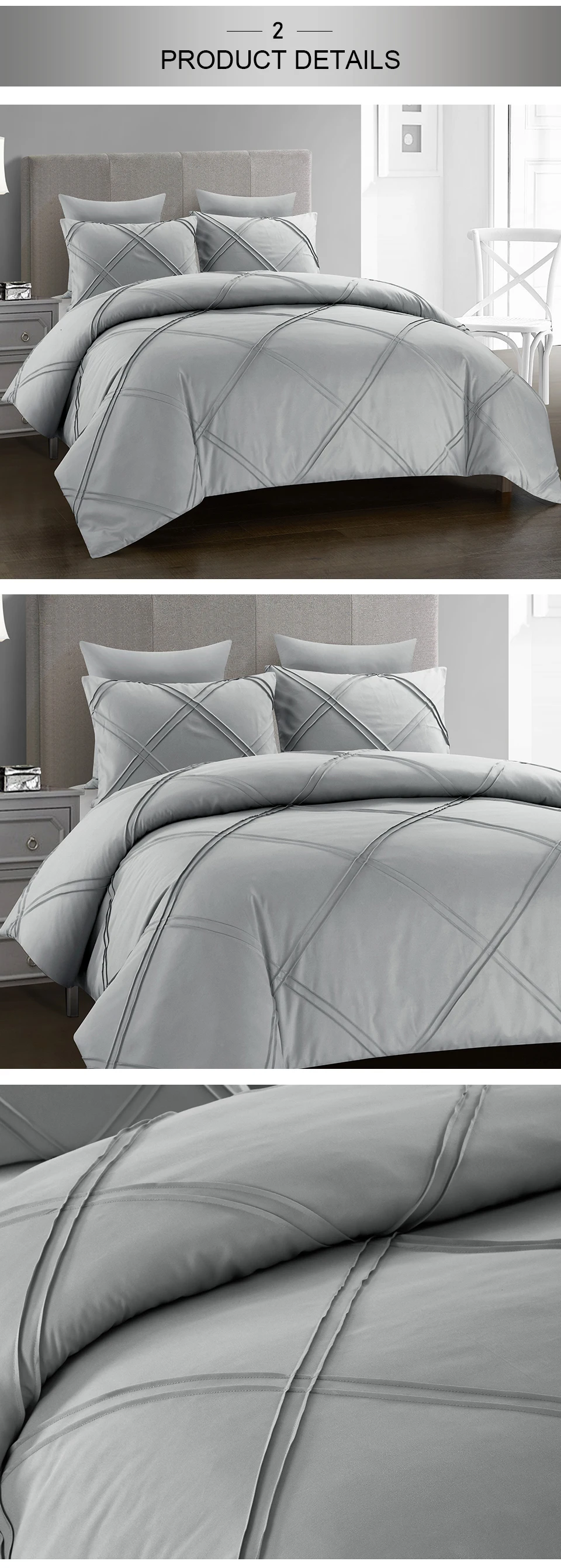 Yimeis Double Bedding Set Lattice Double Bed Linen Printing Full Size Comforter Bedding Sets 45002