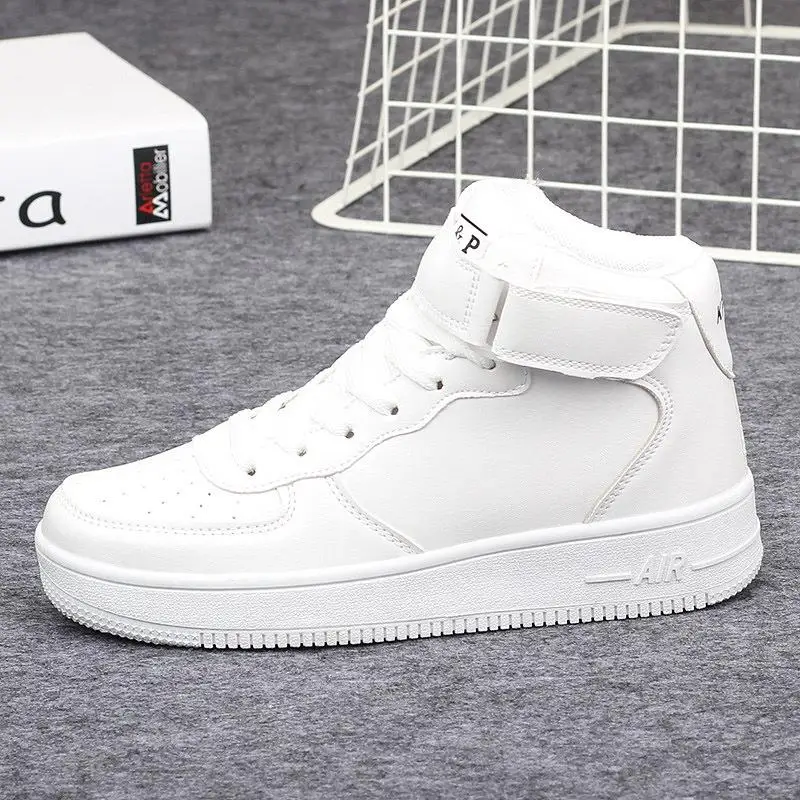 women's high top and inside board shoes new Korean version of fall 2021 versatile breathable Couple's small white | Обувь