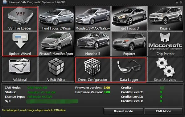 10 шт./лот V1.27.001 UCDS PRO + для FOCOM поддерживает автомобили с 35 токентами полная