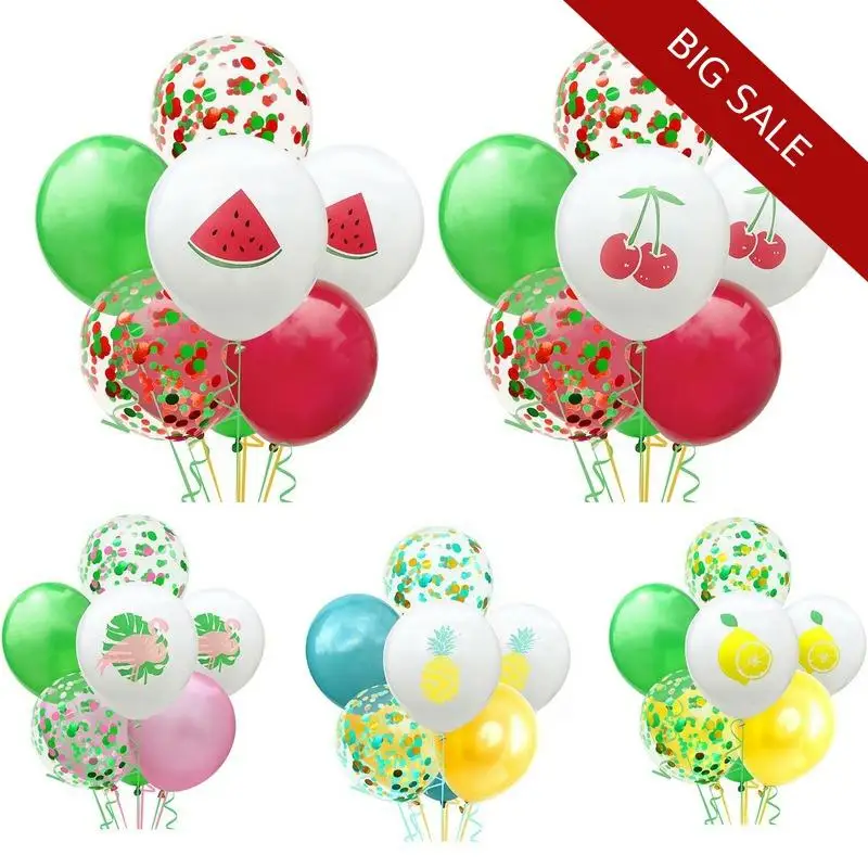 Шары на день рождения 12 шт 2 8 г 16 дюймов Фрукты Ананас черешня Арбуз Лимон
