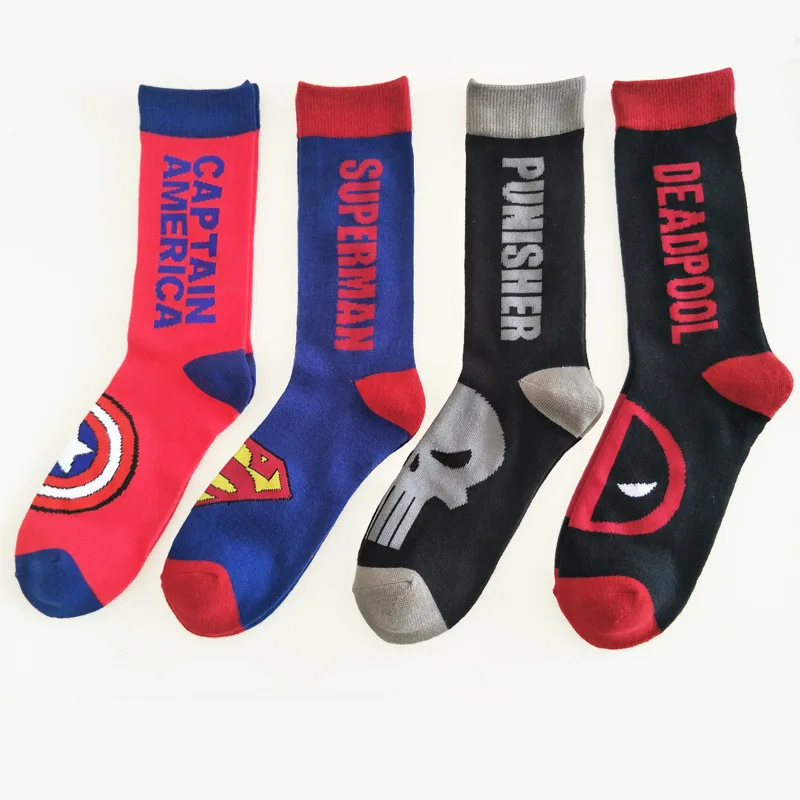 

Marvel Socks Cartoon Avengers Men's Tube Socks Ladies Sports Socks Personality Fashion Trend Accessories Party Gifts