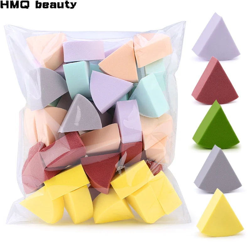 

20/50Pcs Fan Shaped Puff Triangle Makeup Blender Morandi Color Liquid Foundation Powder Wet and dry Sponge Makeup Beauty Tools
