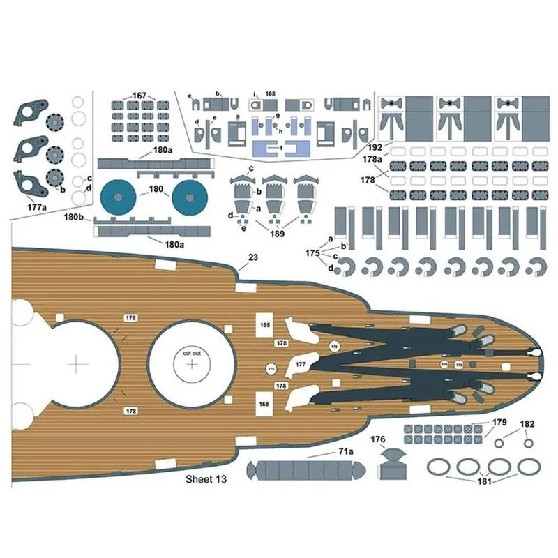 

Scale 1:250 Uss Arizona Bb-39 Battleship Diy 75cm=30" Kit Handmade Movable Toy Turrets Puzzles Long Card Battle Paper Diy M T7A6