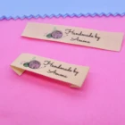 Пользовательские Вышивание меткибренд этикетки, бирки для одежды на заказ, украшен бантиком из ленты, этикетка, этикетка ручной работы (FR032)