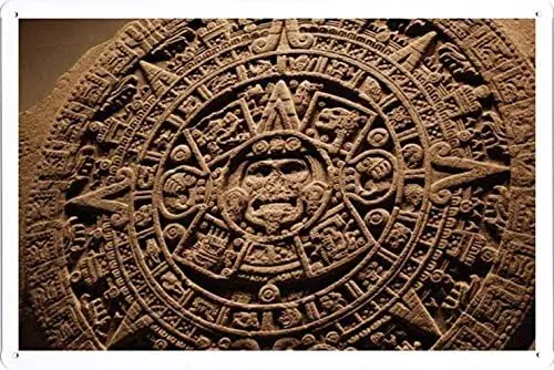 

World HOPE Art - Mayan Calendar Tin Sign Unique Wall Decor Metal Poster Wall Plaque (WHA19092)