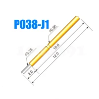 100pcs p038 j small round head 0 38mm spring test probe pogo pin length 12 0mm pcb thimble