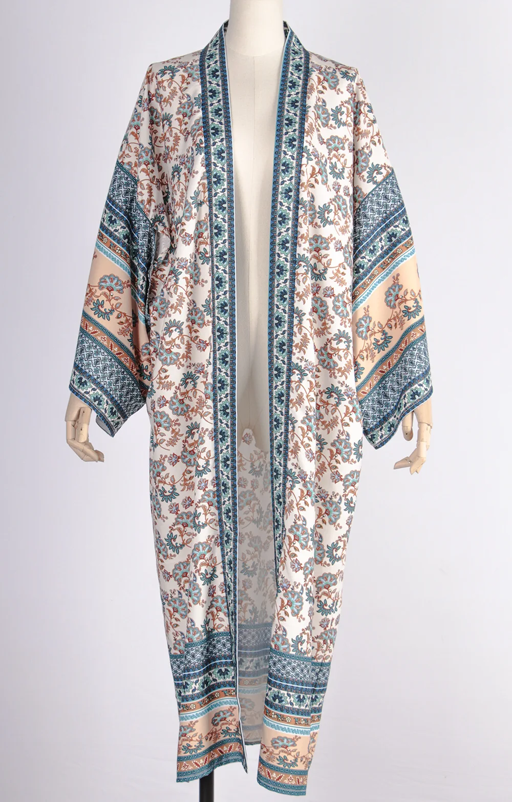 

Bohemian Printed Kaftan Women Beachwear Cotton Tunic Beach Cover up Saida de Praia Swimsuit Bikini Cover-ups Pareo Sarong