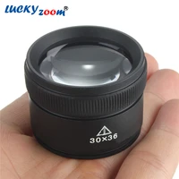 30x36mm mini jeweler magnifier optics glass handheld 30x magnifying lens pocket magnifier for coins stamps jewelry black lupe